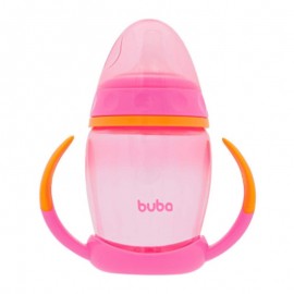 Copo Infantil Com Alça Removível Rosa 250 ml - BUBA