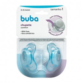 Kit 2 Chupetas Comfort Tamanho 1 Azul - BUBA