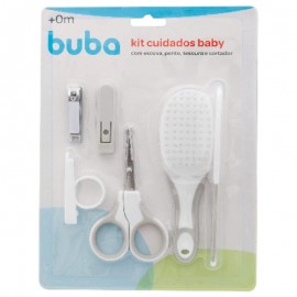 Kit Cuidados Para Higiene Do Bebê Cinza - BUBA