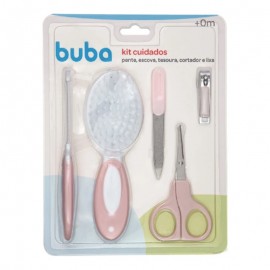 Kit Cuidados Para Higiene Do Bebê Rosa - BUBA